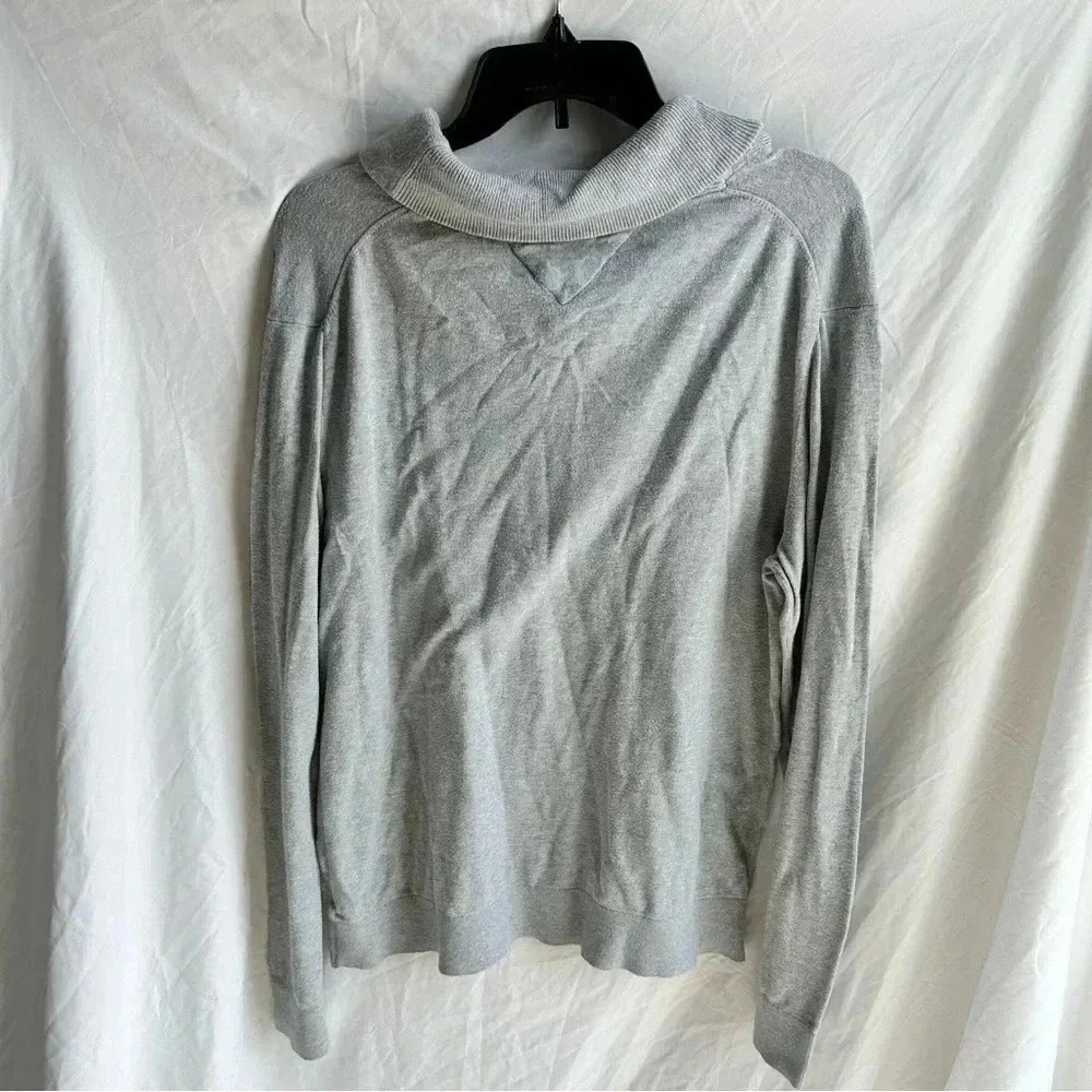 Tommy Hilfiger Gray Shawl Neck Long Sleeve Sweater Mens Size L - Picture 3 of 3